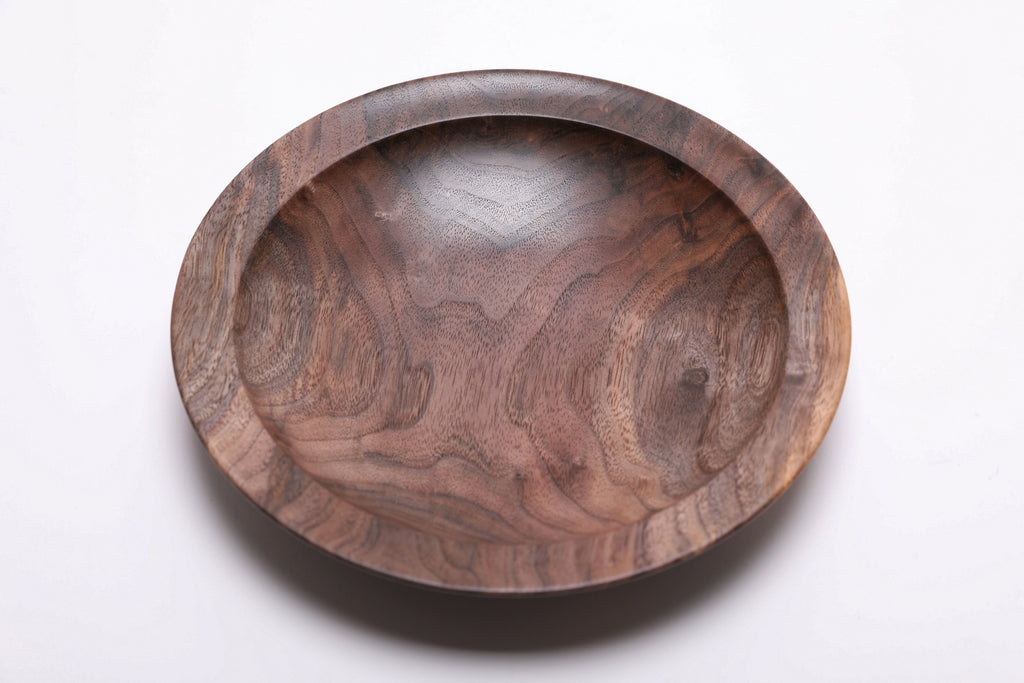 #2521 Shallow Wild Black Walnut Wooden Bowl  8 5/8" x 1 5/8"