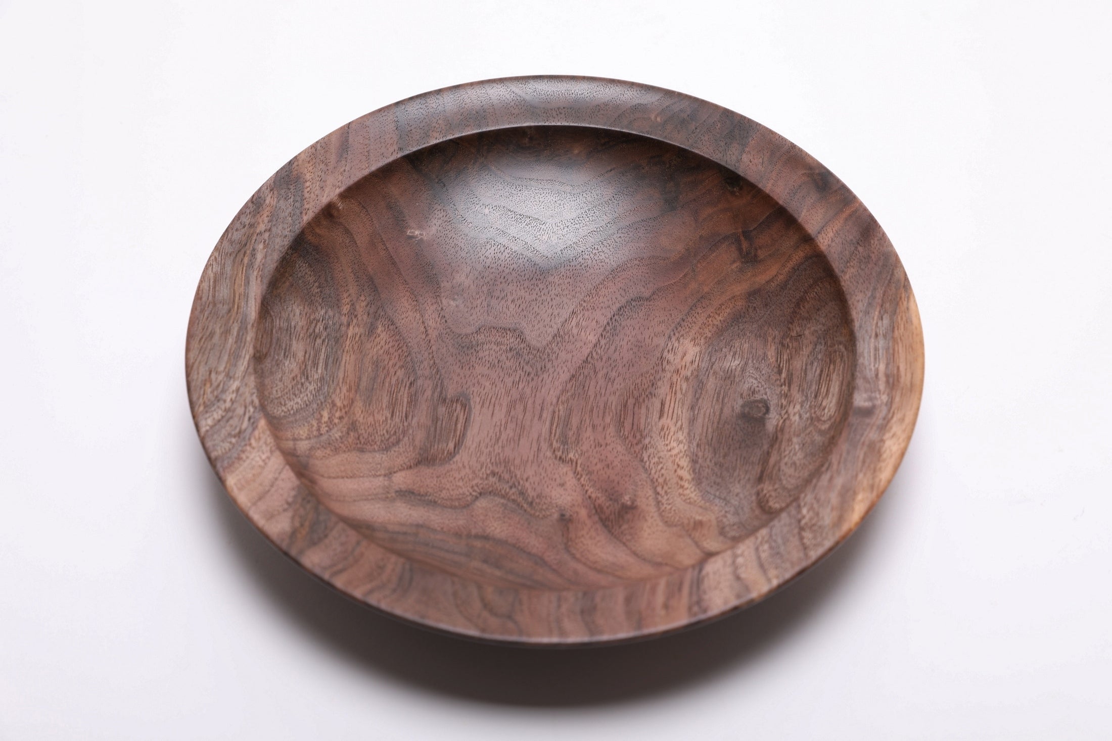 #2521 Shallow Wild Black Walnut Wooden Bowl  8 5/8" x 1 5/8"