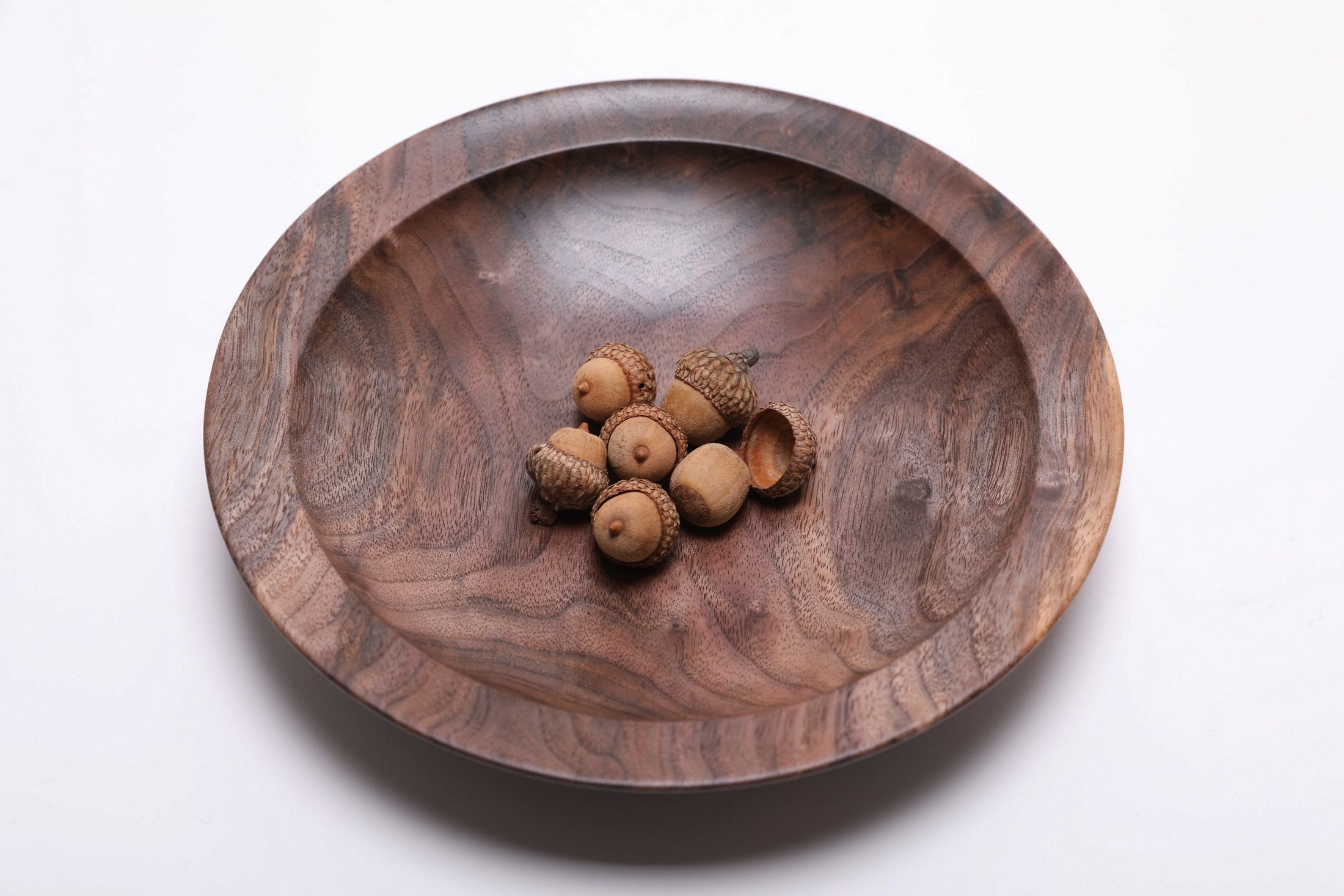 #2521 Shallow Wild Black Walnut Wooden Bowl  8 5/8" x 1 5/8"