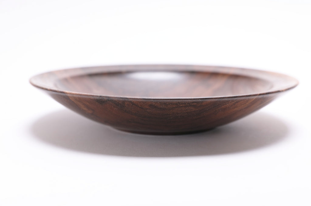 #2521 Shallow Wild Black Walnut Wooden Bowl  8 5/8" x 1 5/8"