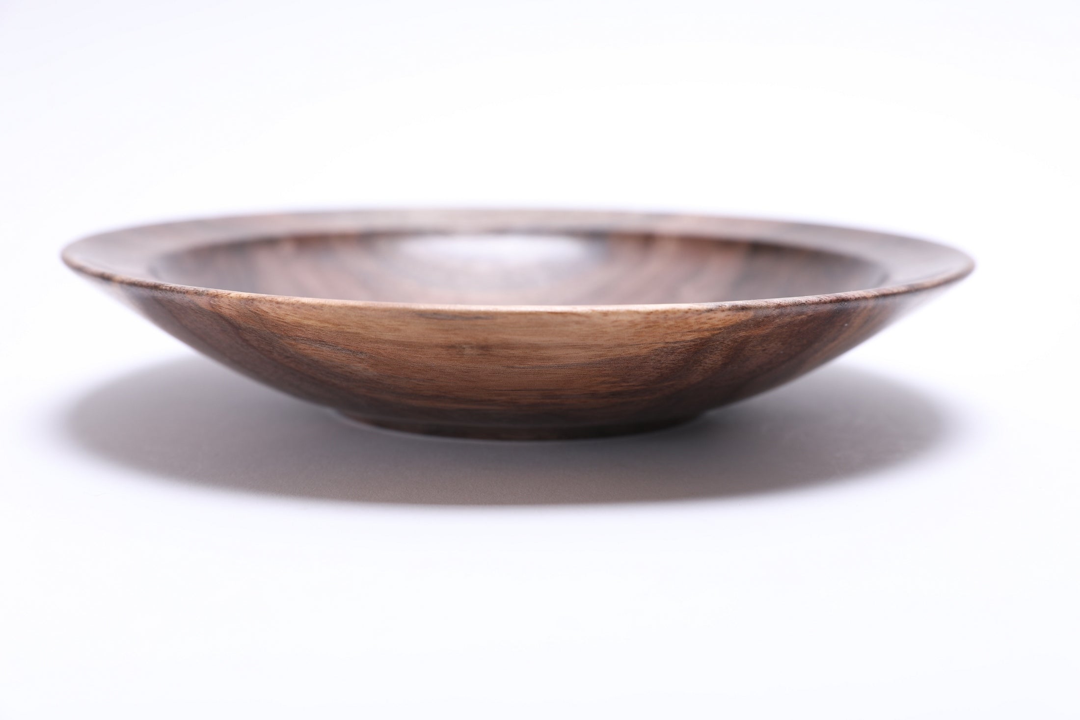#2521 Shallow Wild Black Walnut Wooden Bowl  8 5/8" x 1 5/8"