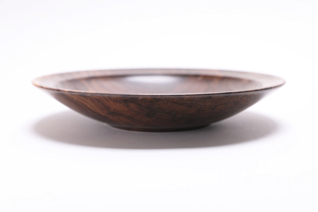 #2521 Shallow Wild Black Walnut Wooden Bowl  8 5/8" x 1 5/8"