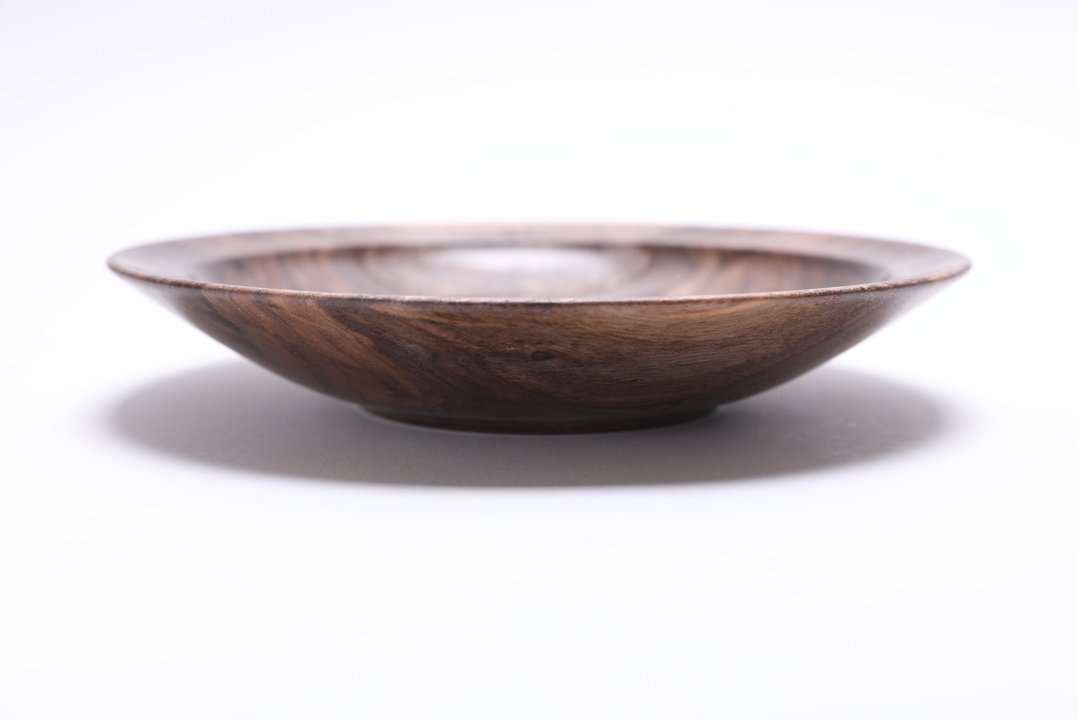 #2521 Shallow Wild Black Walnut Wooden Bowl  8 5/8" x 1 5/8"