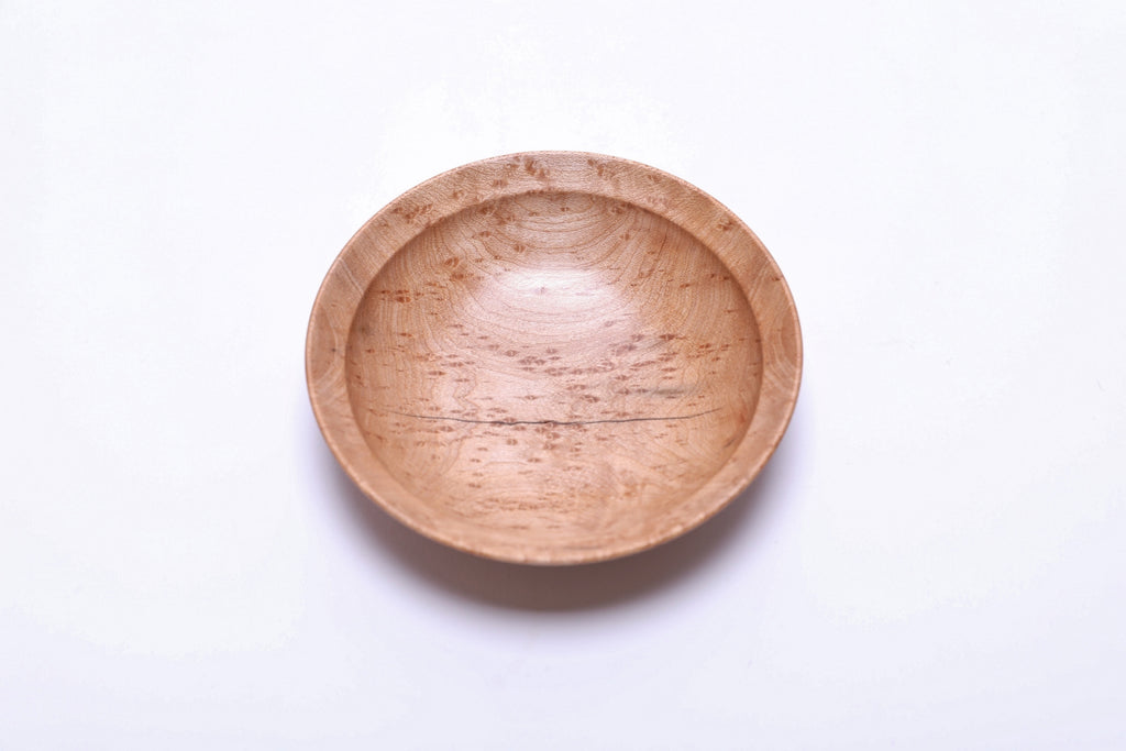 #2523 Birdseye Maple Wooden Ring Bowl  4 3/4" x 1 3/4"