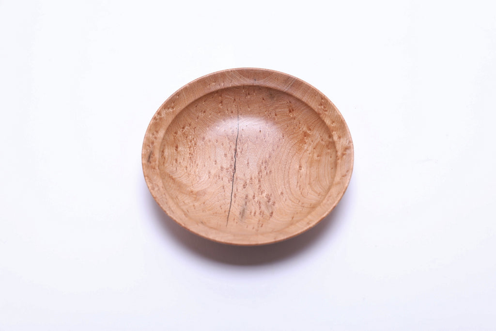 #2523 Birdseye Maple Wooden Ring Bowl  4 3/4" x 1 3/4"