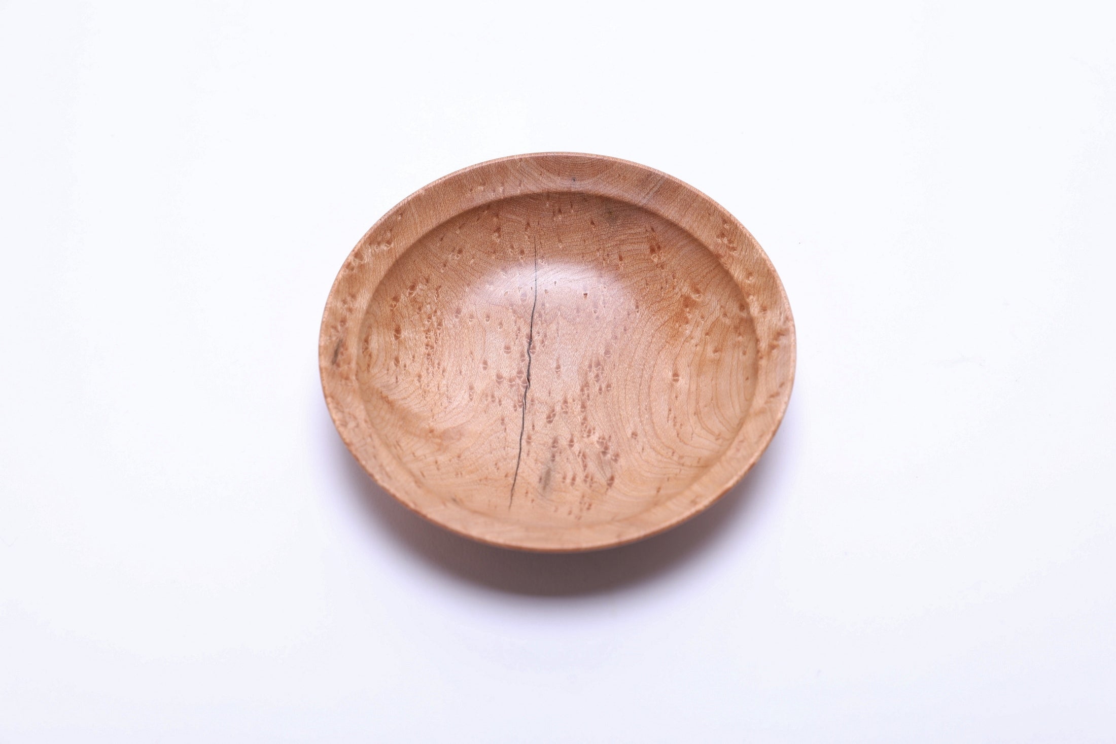 #2523 Birdseye Maple Wooden Ring Bowl  4 3/4" x 1 3/4"