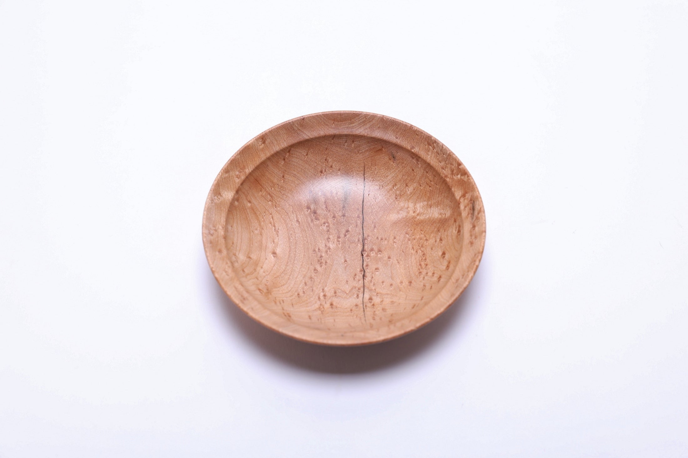 #2523 Birdseye Maple Wooden Ring Bowl  4 3/4" x 1 3/4"