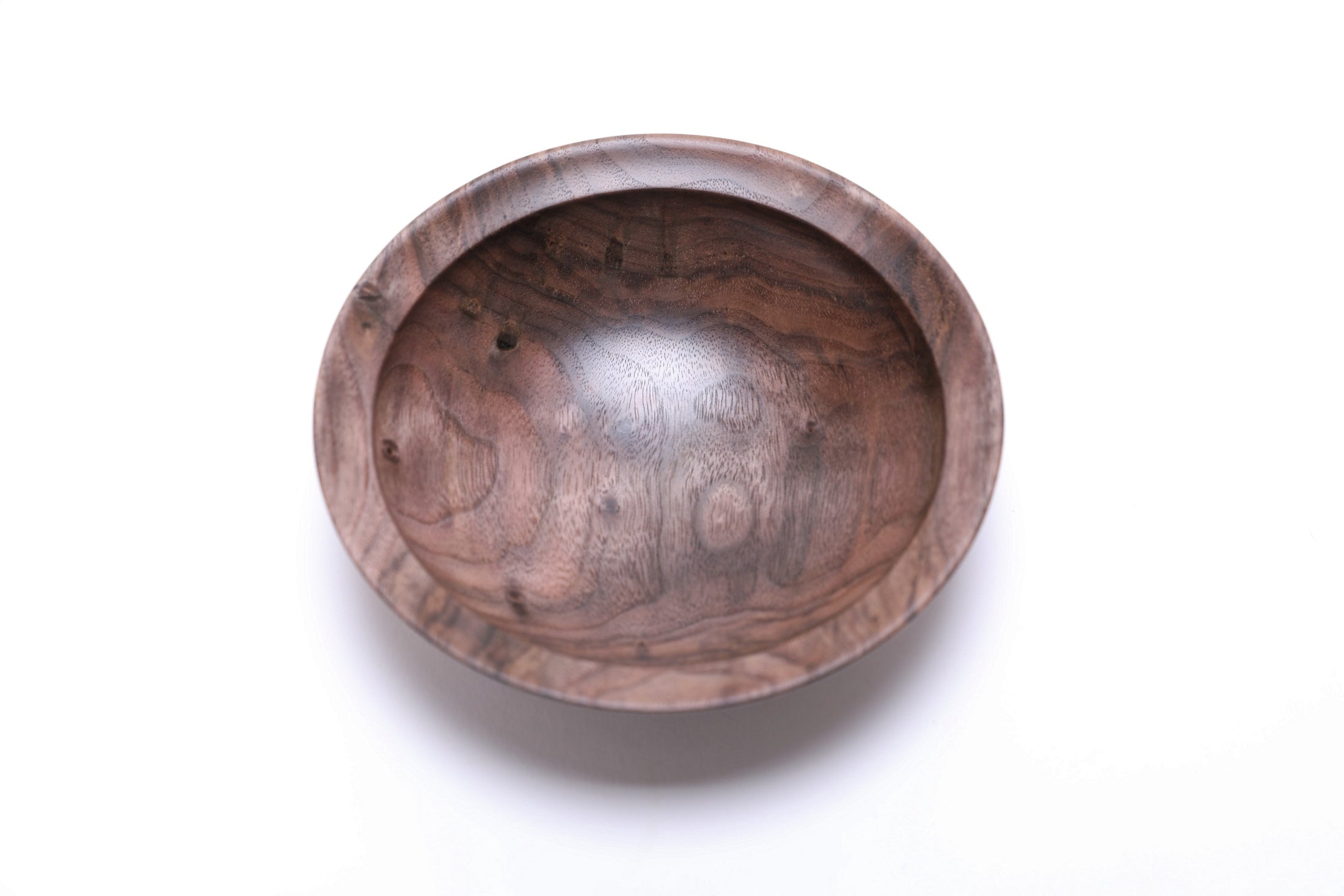 #2524 Curly Wild Black Walnut Wooden Bowl  5 5/8" x 1 3/4"