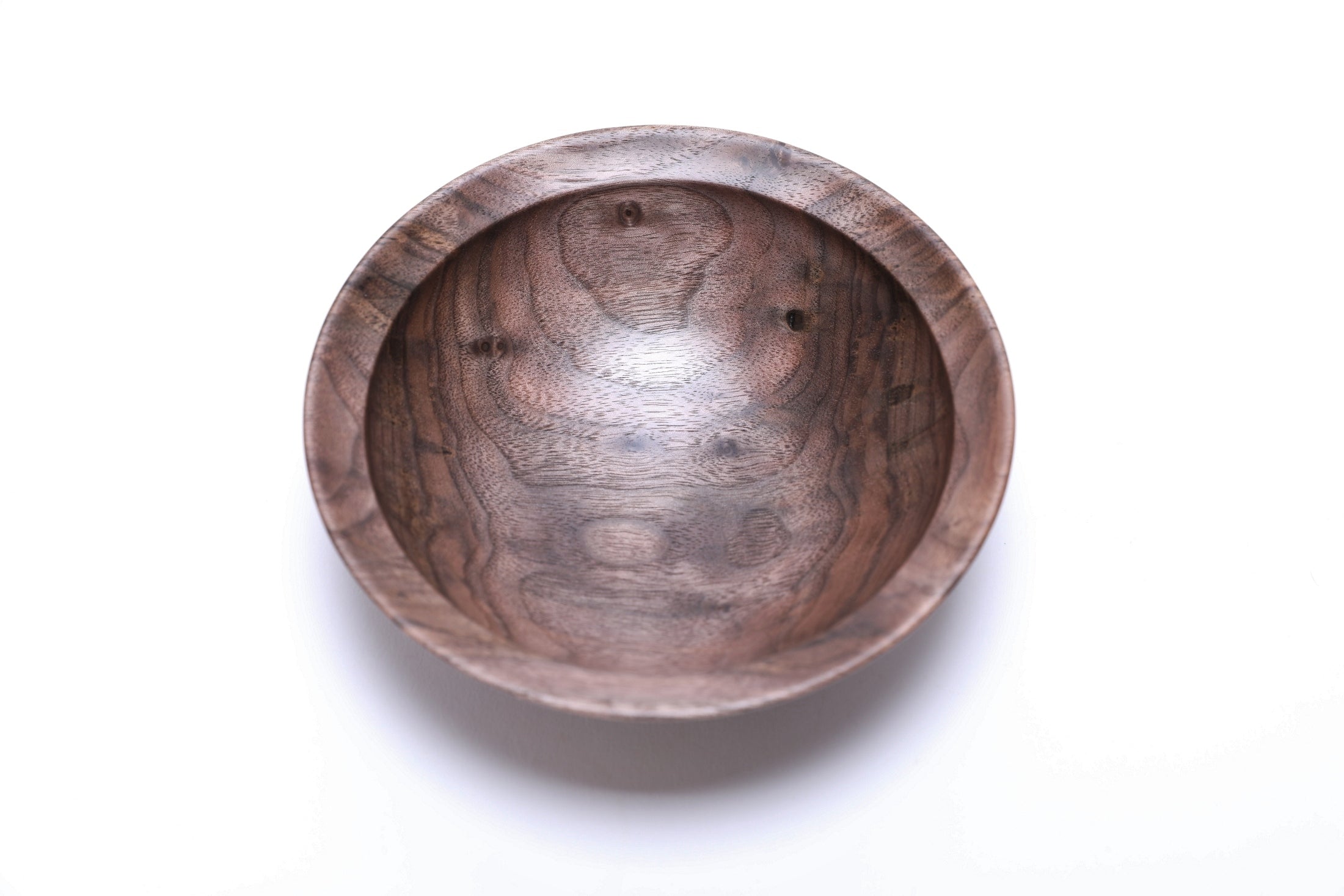 #2524 Curly Wild Black Walnut Wooden Bowl  5 5/8" x 1 3/4"