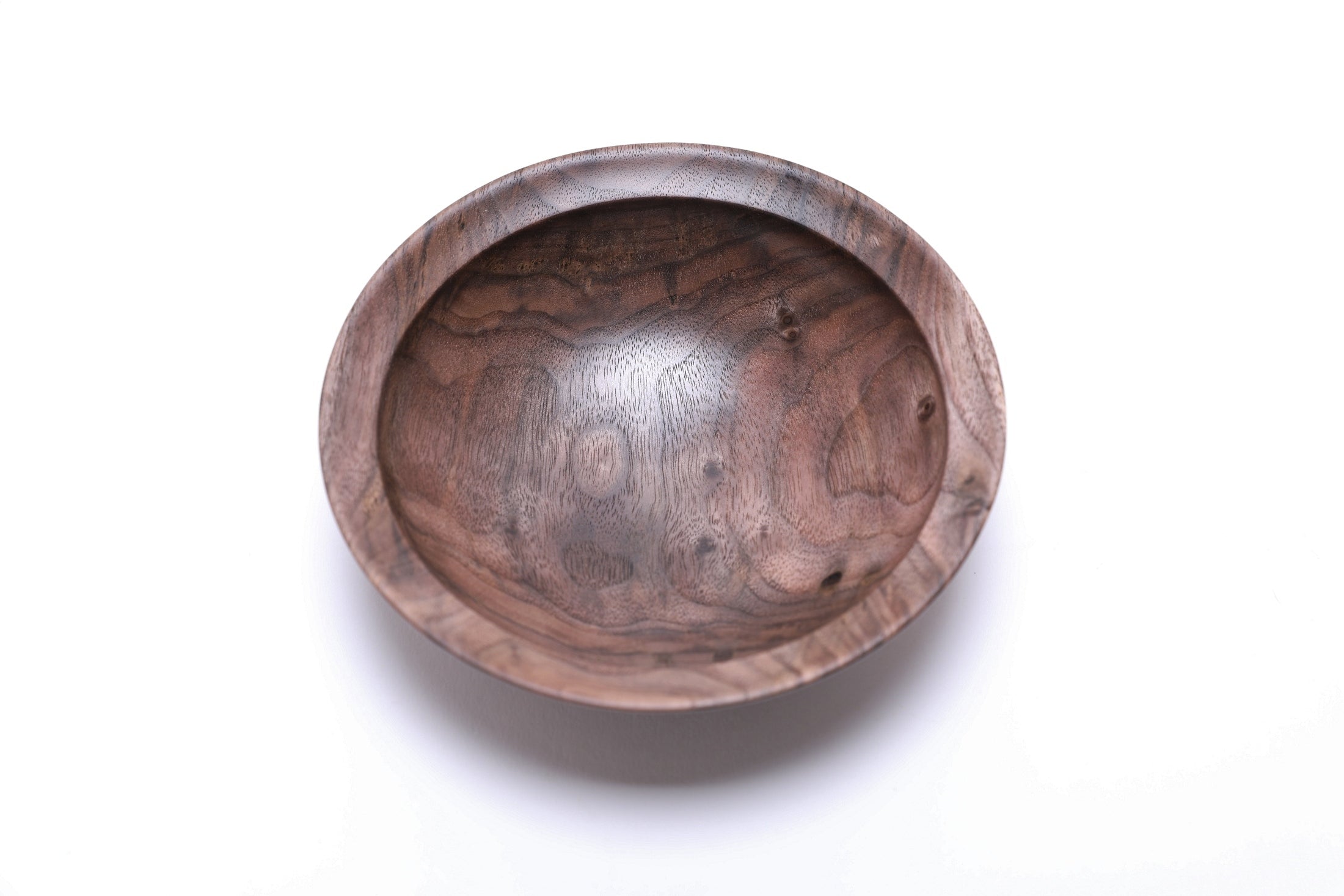 #2524 Curly Wild Black Walnut Wooden Bowl  5 5/8" x 1 3/4"