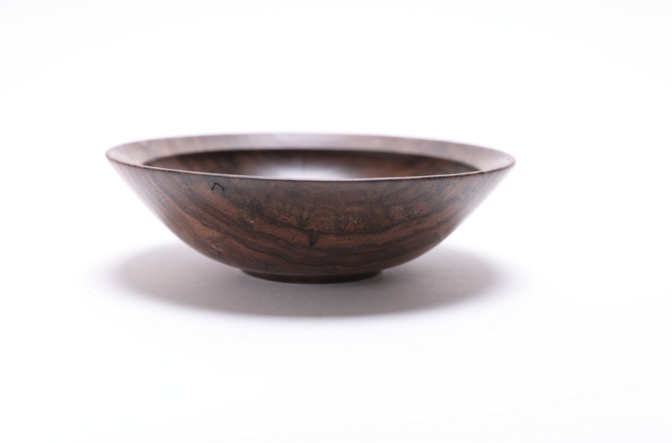 #2524 Curly Wild Black Walnut Wooden Bowl  5 5/8" x 1 3/4"