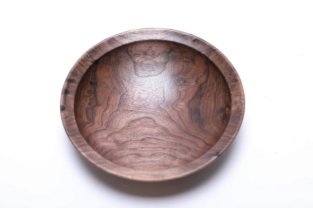 #2530 Curly Wild Black Walnut Wooden Bowl  6 3/4" x 1 5/8"