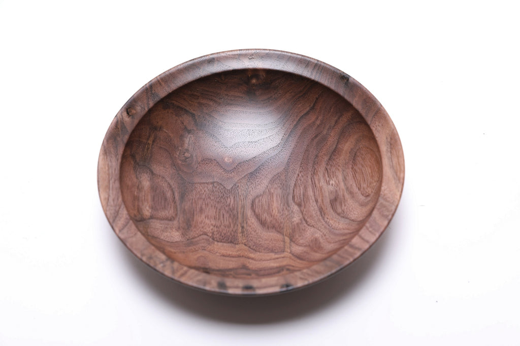 #2530 Curly Wild Black Walnut Wooden Bowl  6 3/4" x 1 5/8"