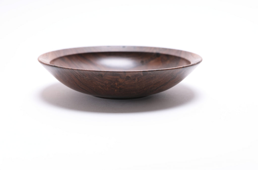 #2530 Curly Wild Black Walnut Wooden Bowl  6 3/4" x 1 5/8"
