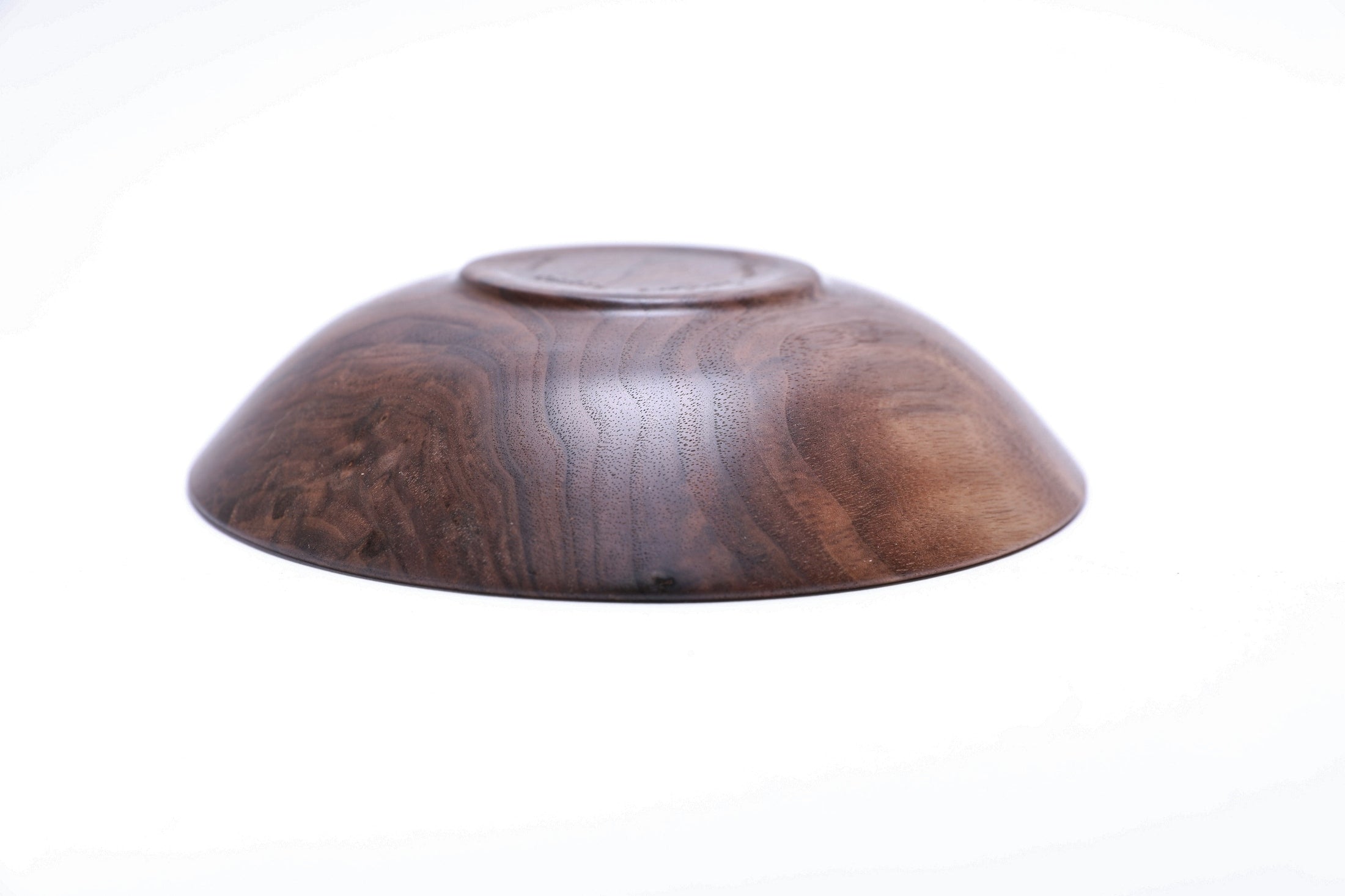 #2530 Curly Wild Black Walnut Wooden Bowl  6 3/4" x 1 5/8"