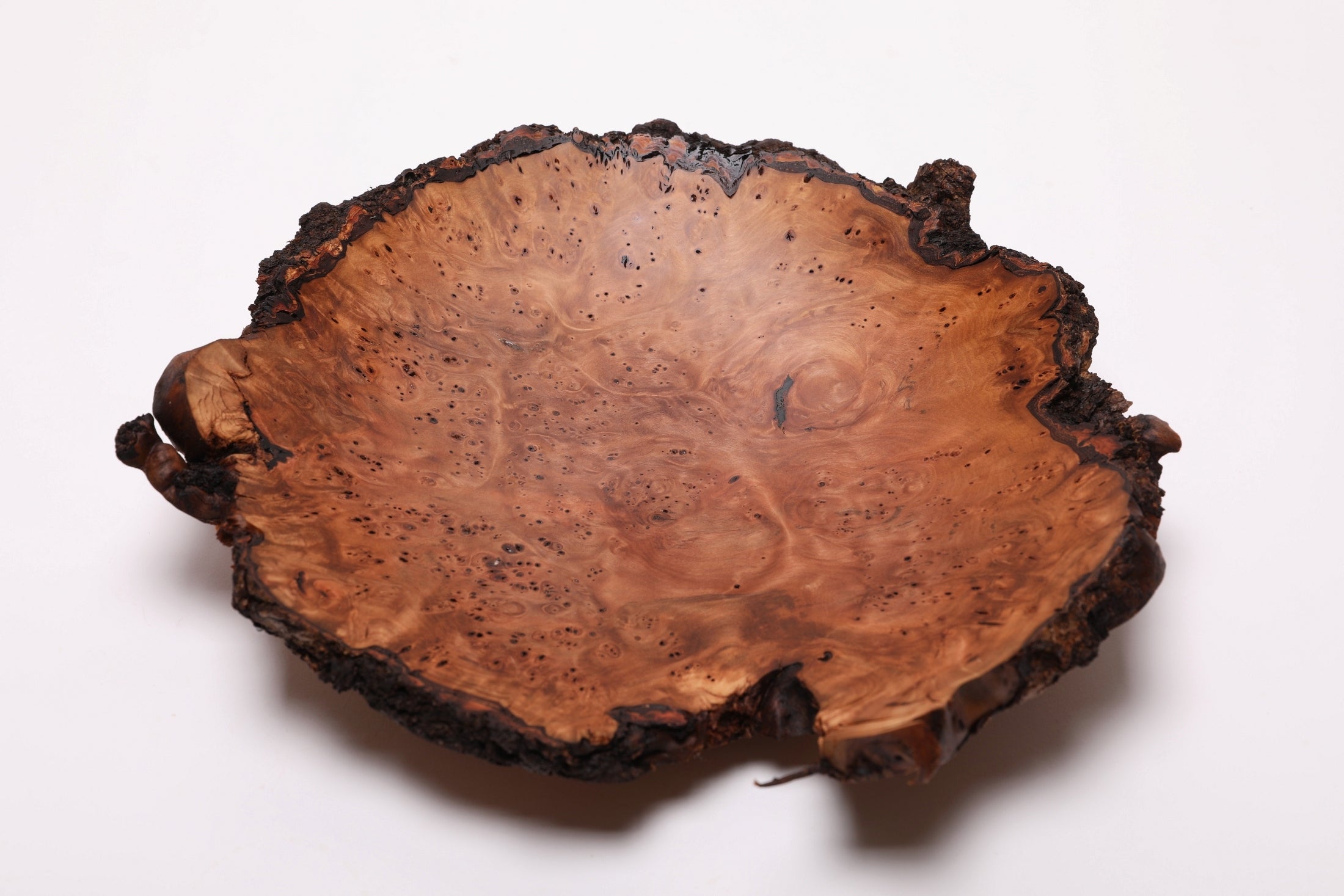 #2568 Birdseye Sweet Gum Burl Wooden Bowl   11 1/2" x 2 1/2"