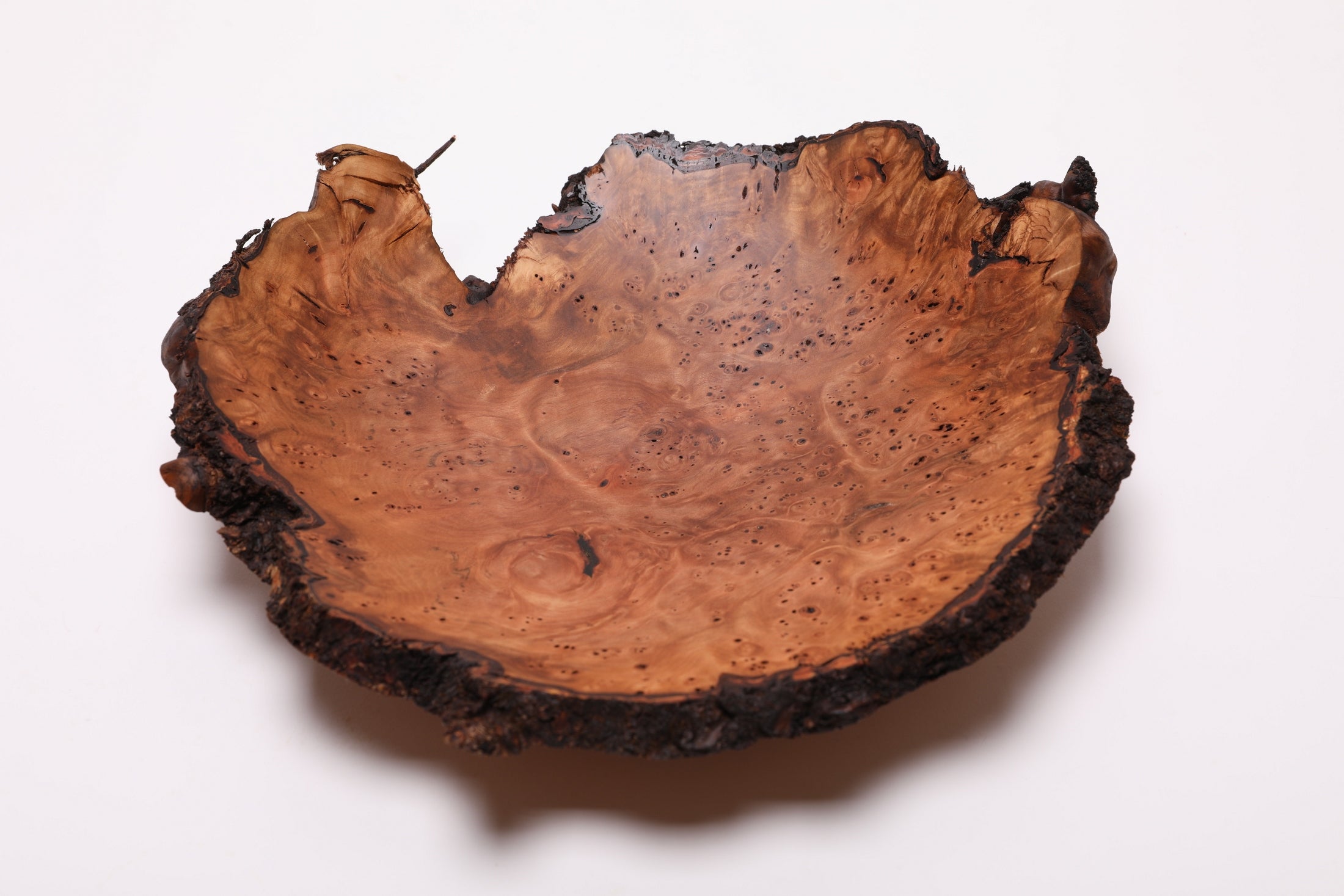 #2568 Birdseye Sweet Gum Burl Wooden Bowl   11 1/2" x 2 1/2"