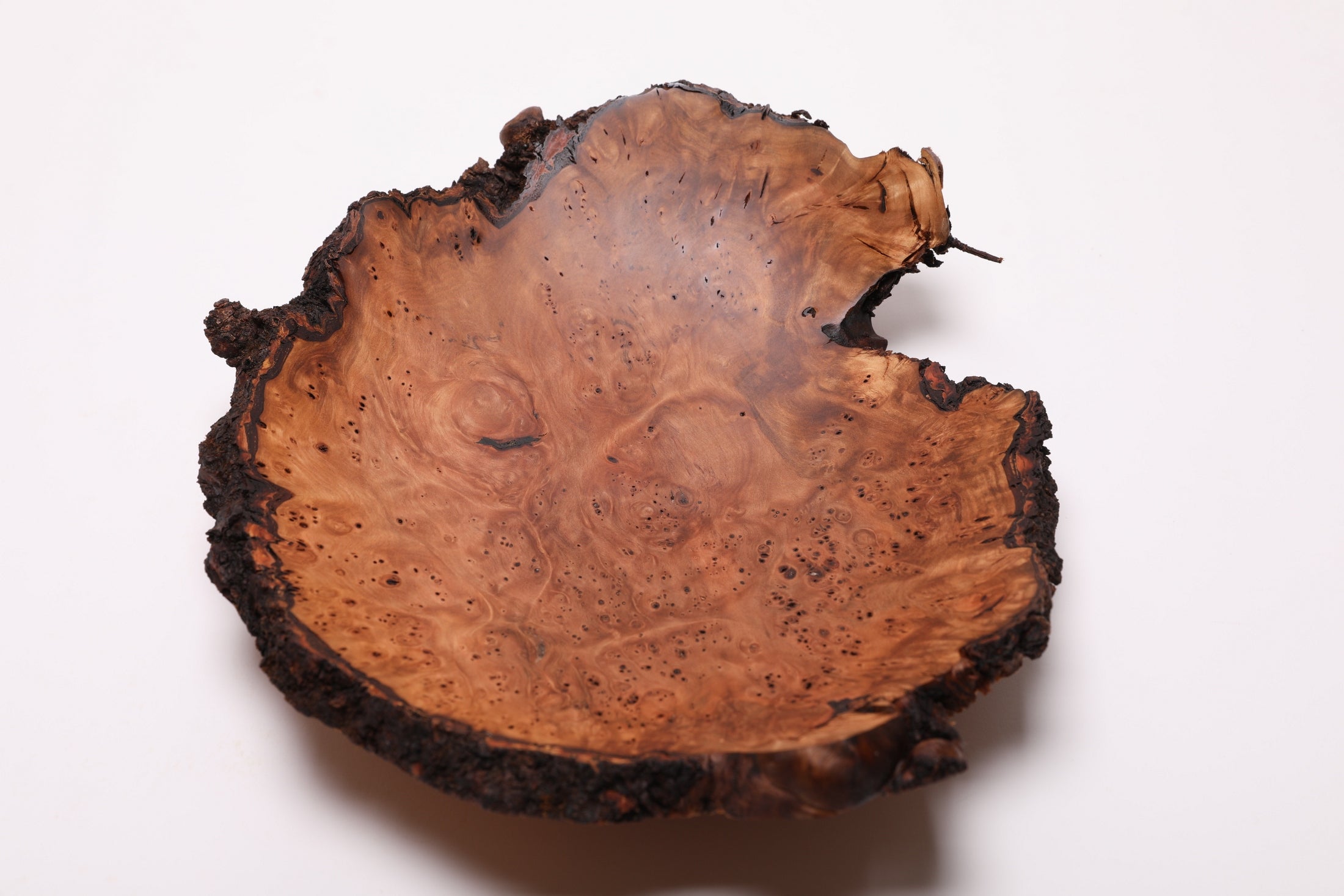 #2568 Birdseye Sweet Gum Burl Wooden Bowl   11 1/2" x 2 1/2"