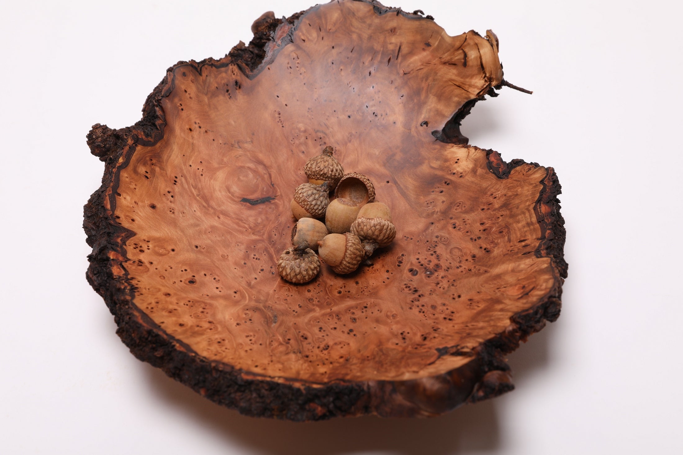 #2568 Birdseye Sweet Gum Burl Wooden Bowl   11 1/2" x 2 1/2"