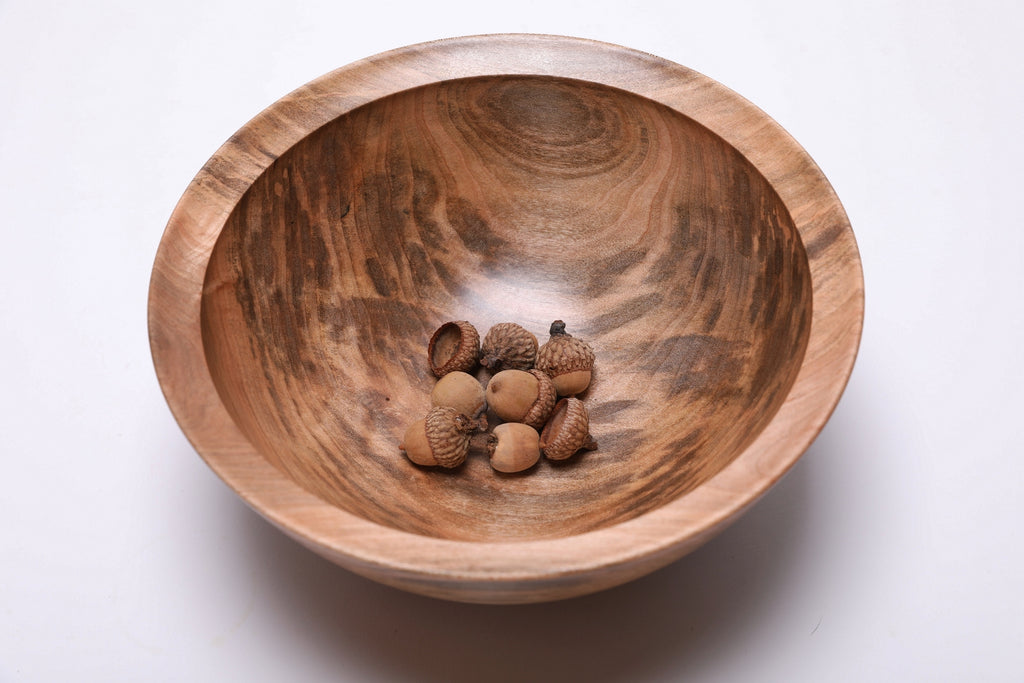 #2572 Spalted Sugar Maple Wooden Bowl  9" x 4"