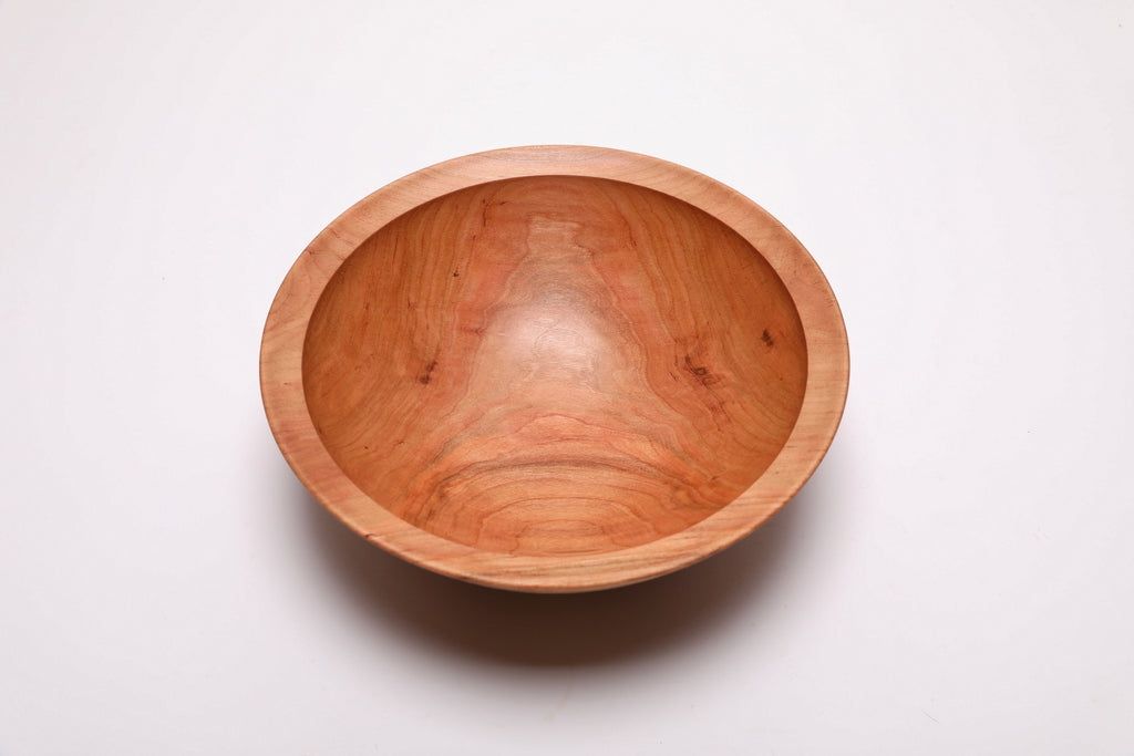 #2573 Curly Spalted Wild Black Cherry Wooden Bowl  10" x 3 1/2"