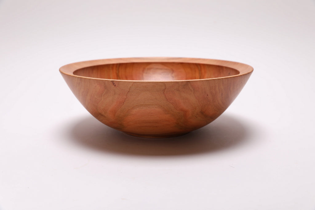 #2573 Curly Spalted Wild Black Cherry Wooden Bowl  10" x 3 1/2"