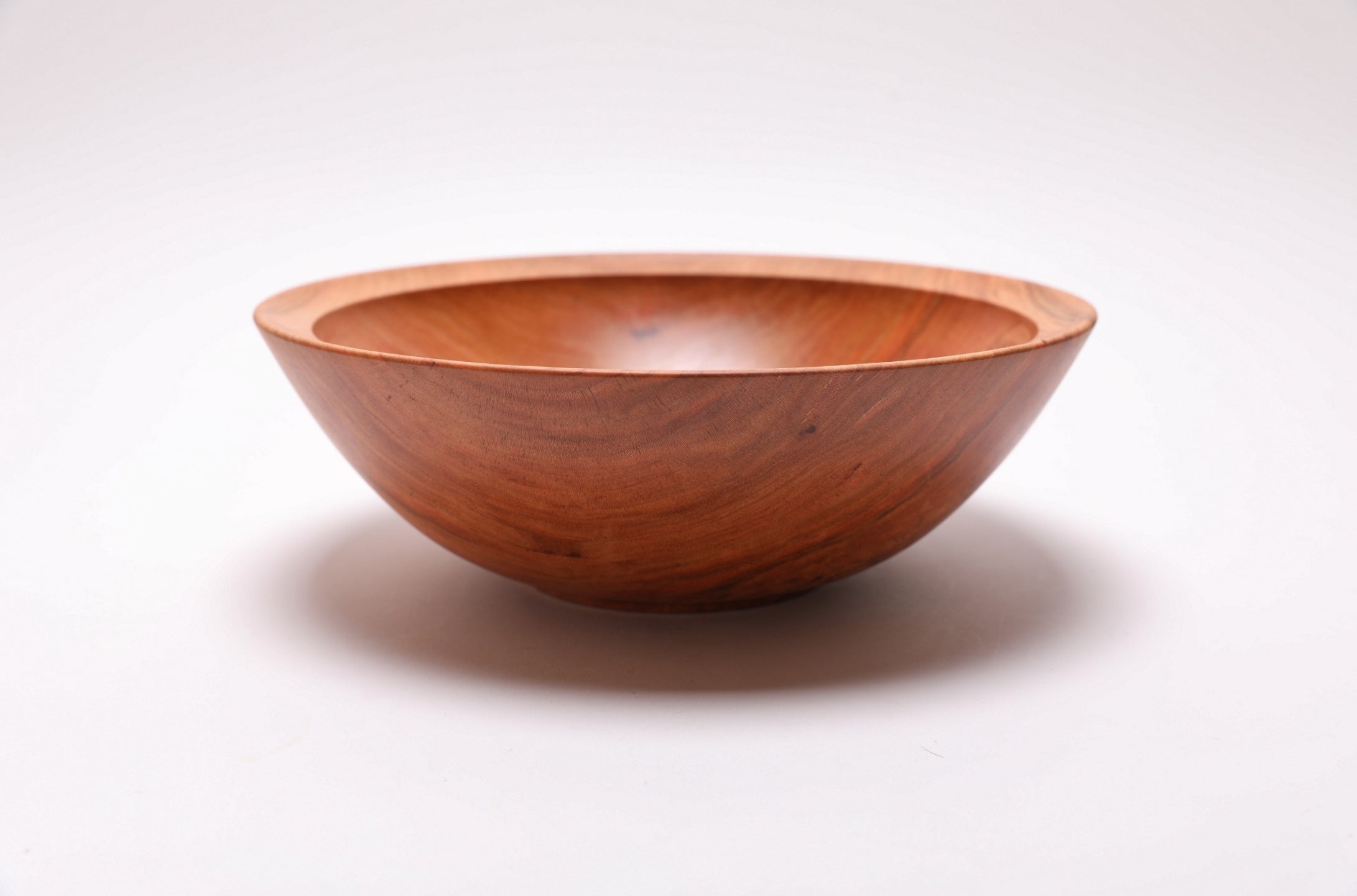 #2573 Curly Spalted Wild Black Cherry Wooden Bowl  10" x 3 1/2"