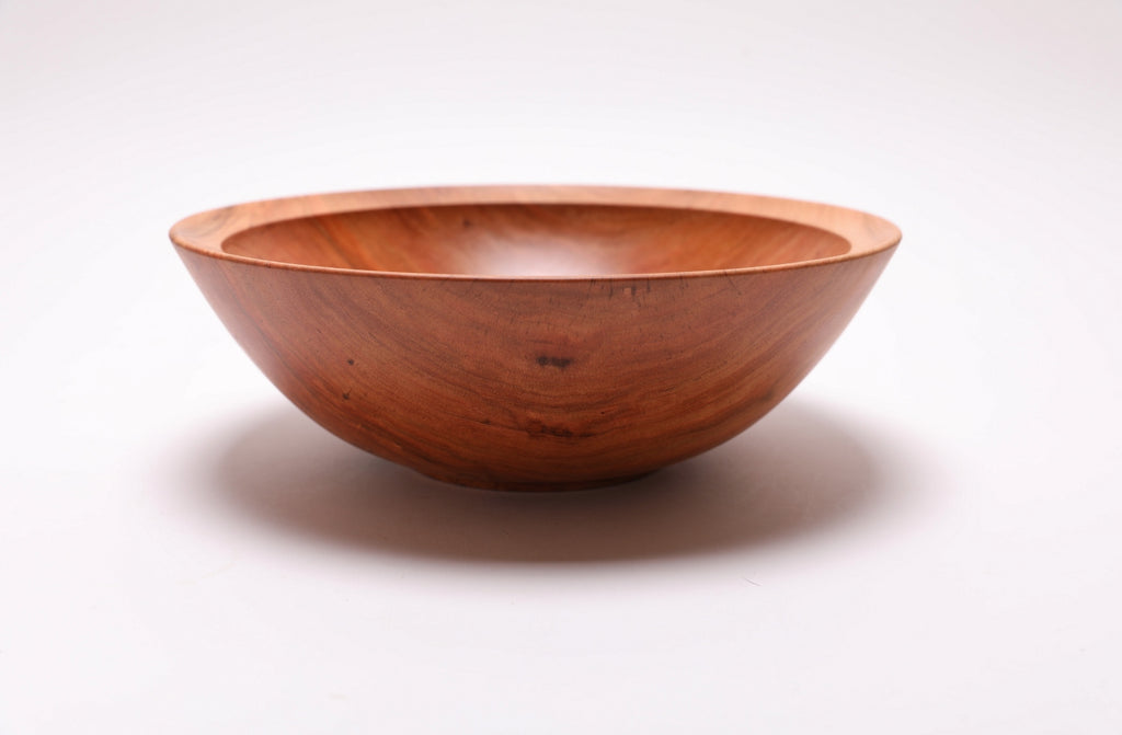 #2573 Curly Spalted Wild Black Cherry Wooden Bowl  10" x 3 1/2"