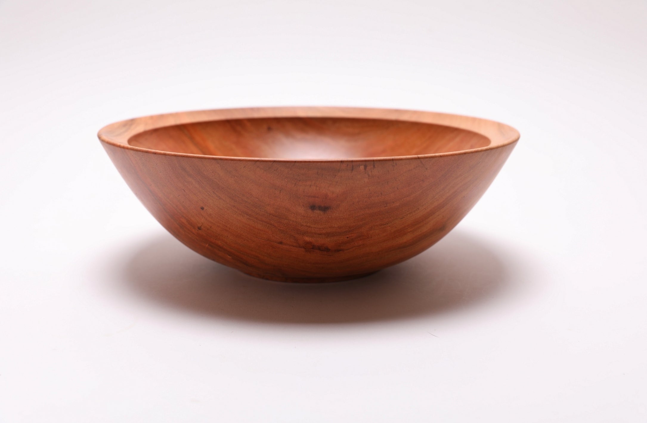 #2573 Curly Spalted Wild Black Cherry Wooden Bowl  10" x 3 1/2"