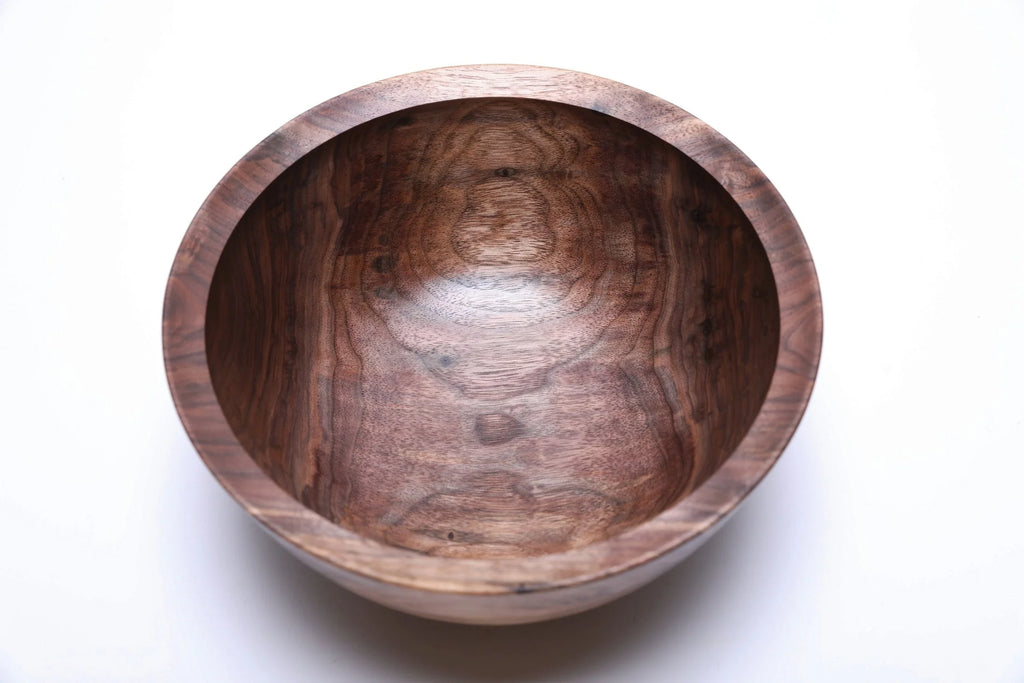 #2578 Small Wild Black Walnut Fruit and Salad Bowl 9 5/8" x 4 1/2"