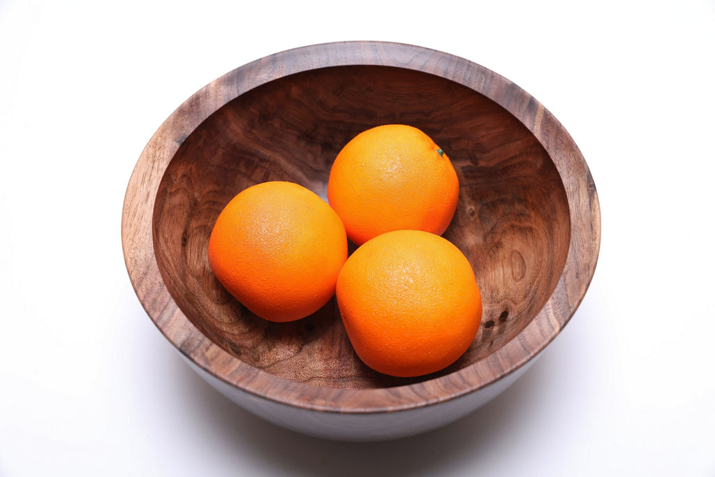 #2578 Small Wild Black Walnut Fruit and Salad Bowl 9 5/8" x 4 1/2"