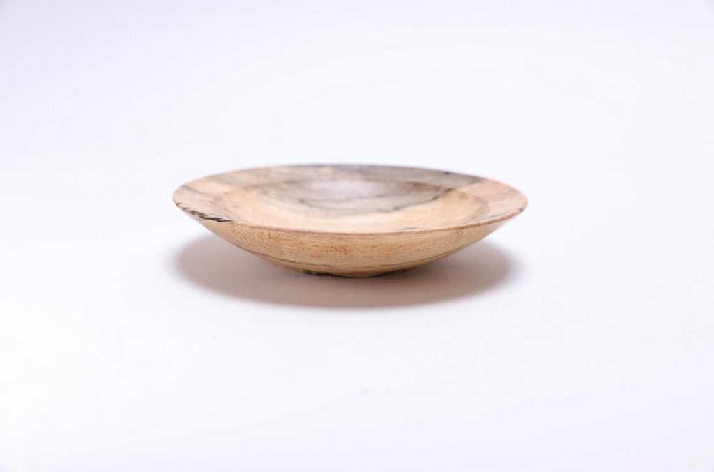 #2590 Spalted Hackberry Wooden Ring Dish  4 7/8" x 1"