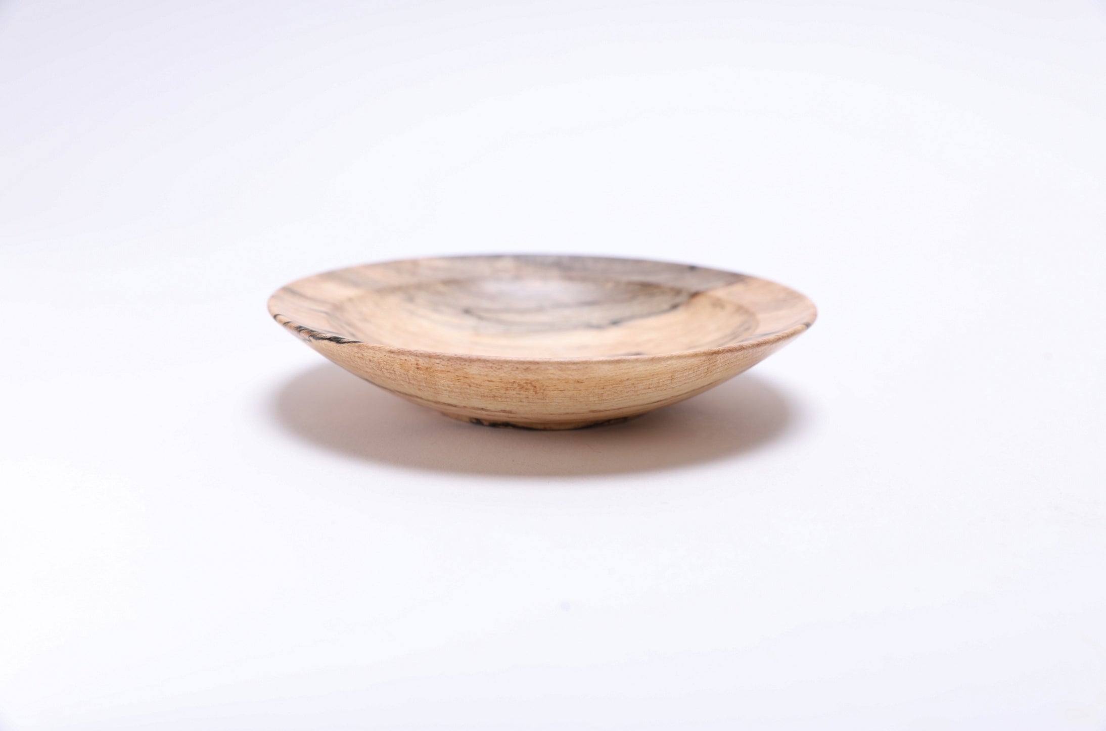 #2590 Spalted Hackberry Wooden Ring Dish  4 7/8" x 1"