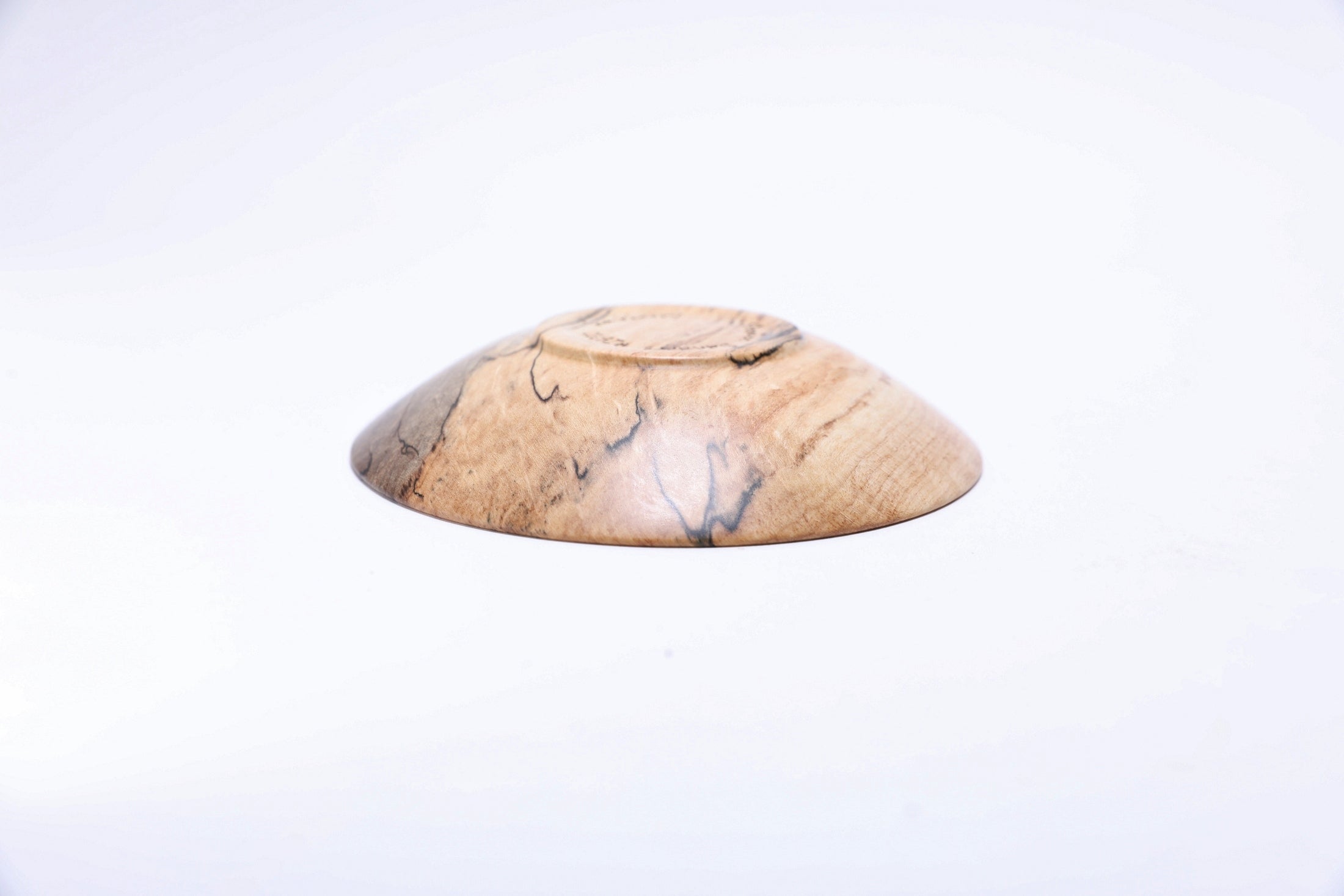 #2590 Spalted Hackberry Wooden Ring Dish  4 7/8" x 1"