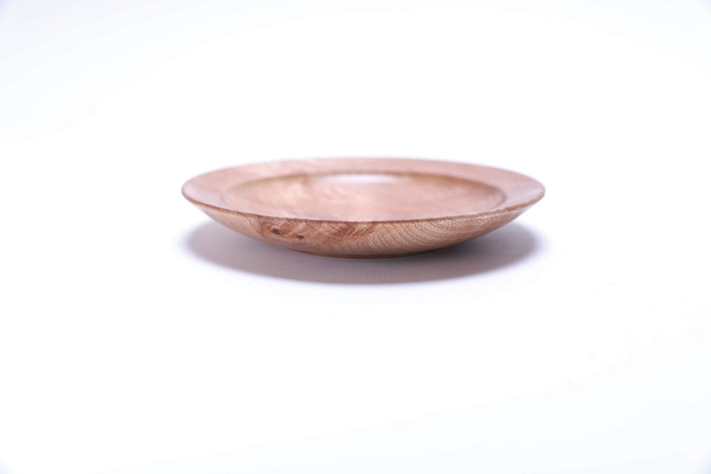 #2597 Quilted Big Leaf Maple Wooden Ring Dish  5" x 3/4"