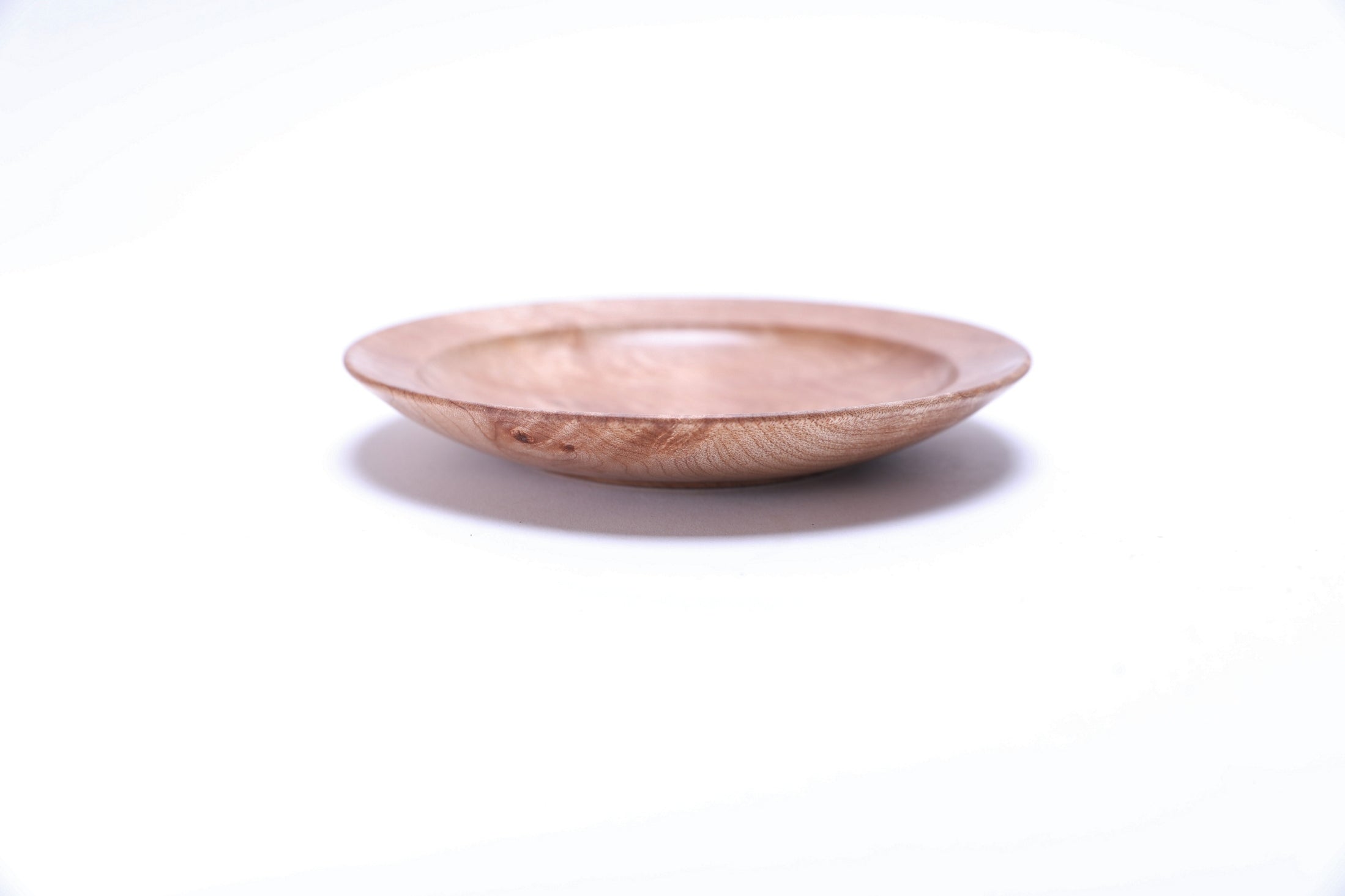 #2597 Quilted Big Leaf Maple Wooden Ring Dish  5" x 3/4"