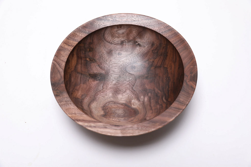 #2603 Wild Black Walnut Crotch Burl Wooden Bowl  7 1/4" x 2 1/4"