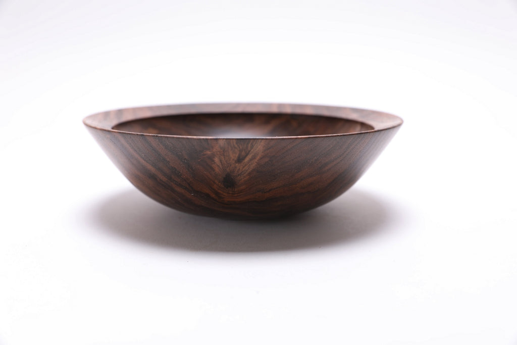 #2603 Wild Black Walnut Crotch Burl Wooden Bowl  7 1/4" x 2 1/4"