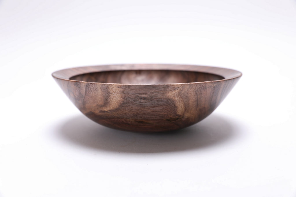 #2603 Wild Black Walnut Crotch Burl Wooden Bowl  7 1/4" x 2 1/4"