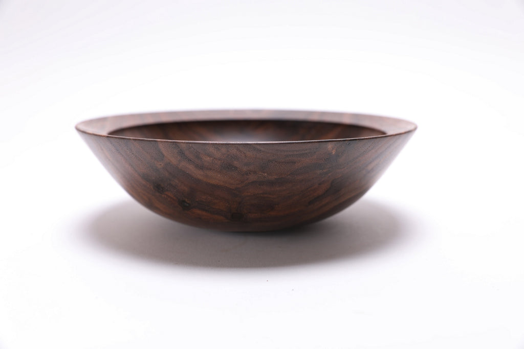 #2603 Wild Black Walnut Crotch Burl Wooden Bowl  7 1/4" x 2 1/4"