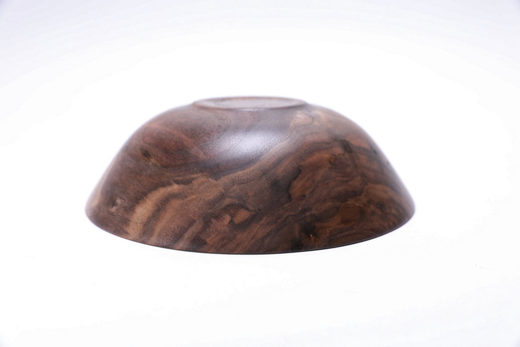 #2603 Wild Black Walnut Crotch Burl Wooden Bowl  7 1/4" x 2 1/4"
