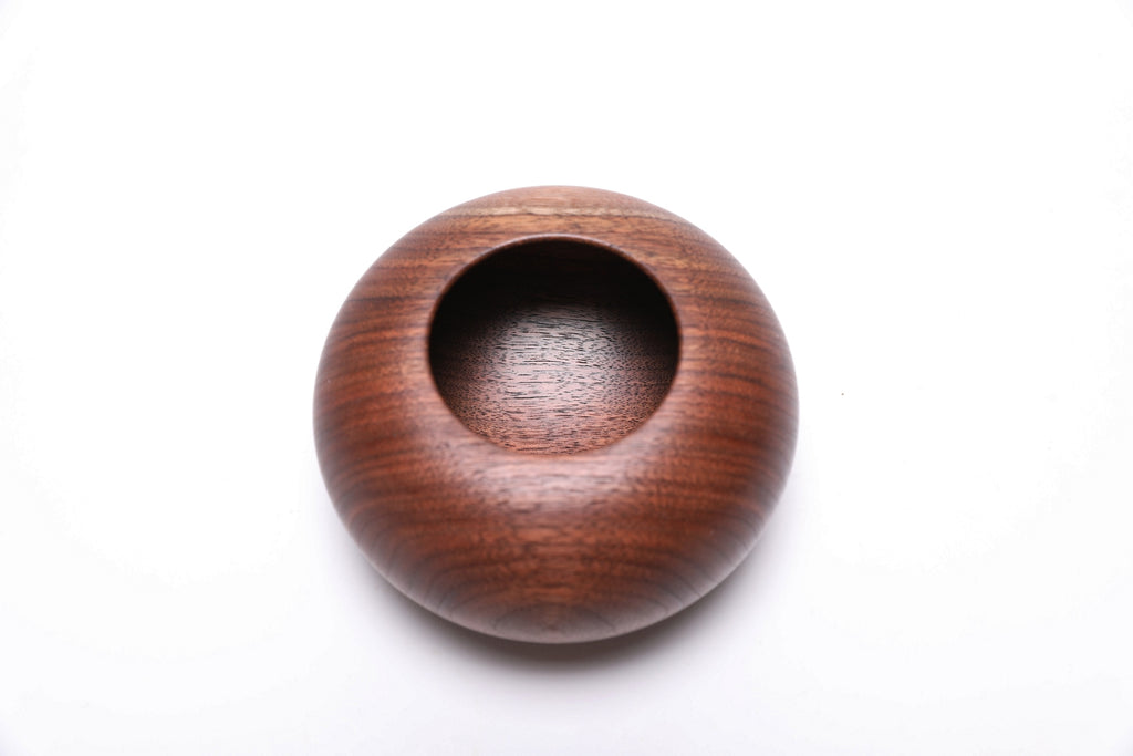 #2606 Claro Walnut Wooden Hollow Form  5 3/8" x 3"