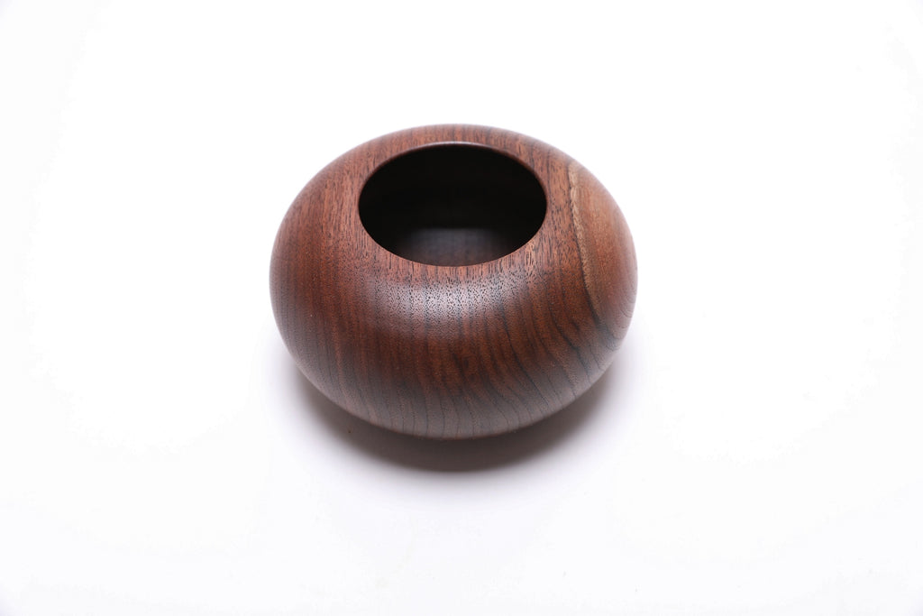 #2606 Claro Walnut Wooden Hollow Form  5 3/8" x 3"