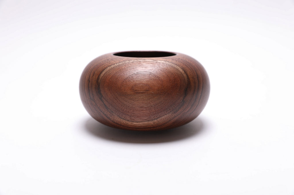 #2606 Claro Walnut Wooden Hollow Form  5 3/8" x 3"