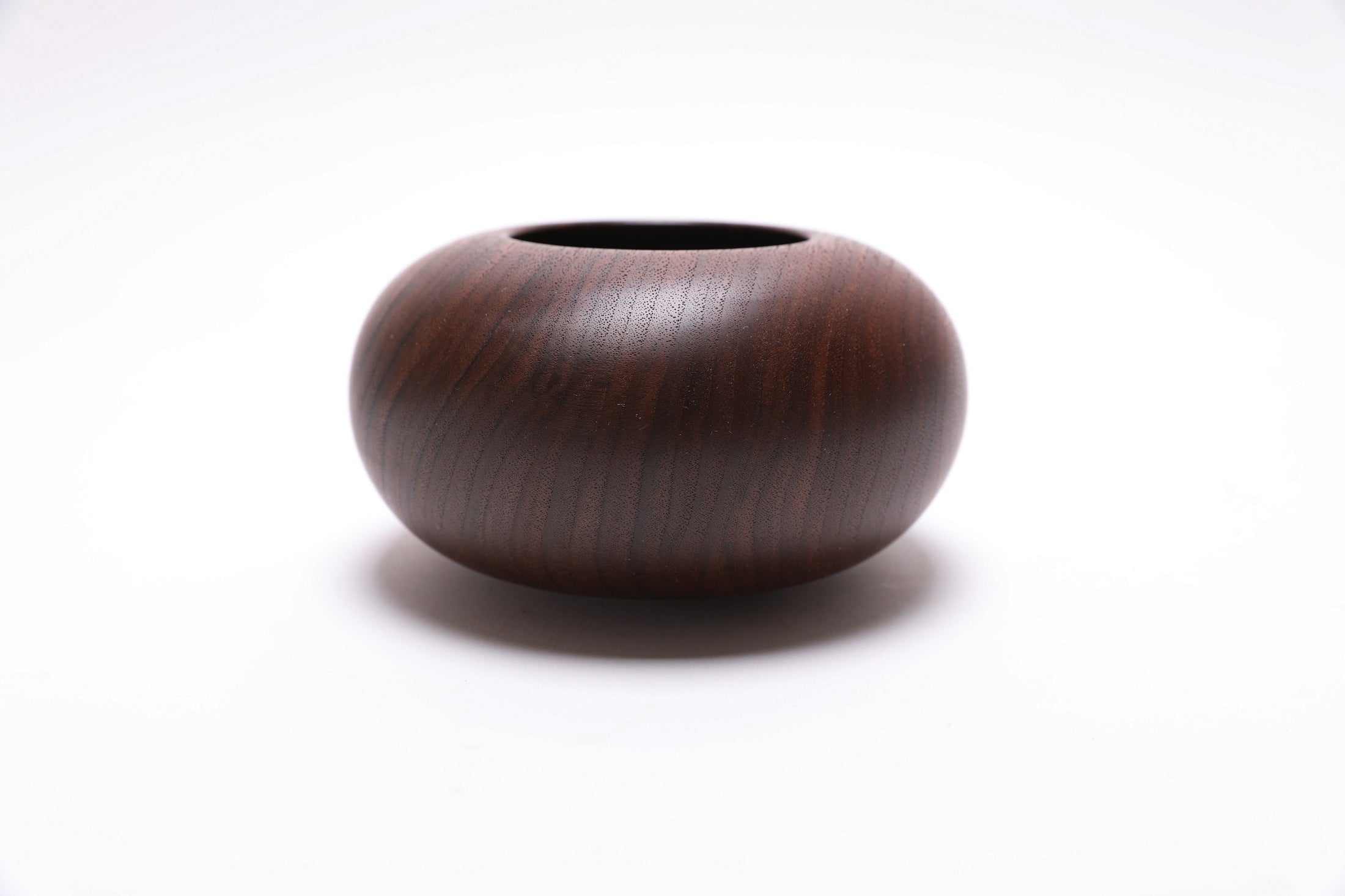 #2606 Claro Walnut Wooden Hollow Form  5 3/8" x 3"