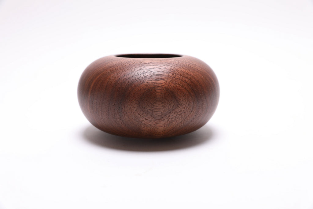 #2606 Claro Walnut Wooden Hollow Form  5 3/8" x 3"