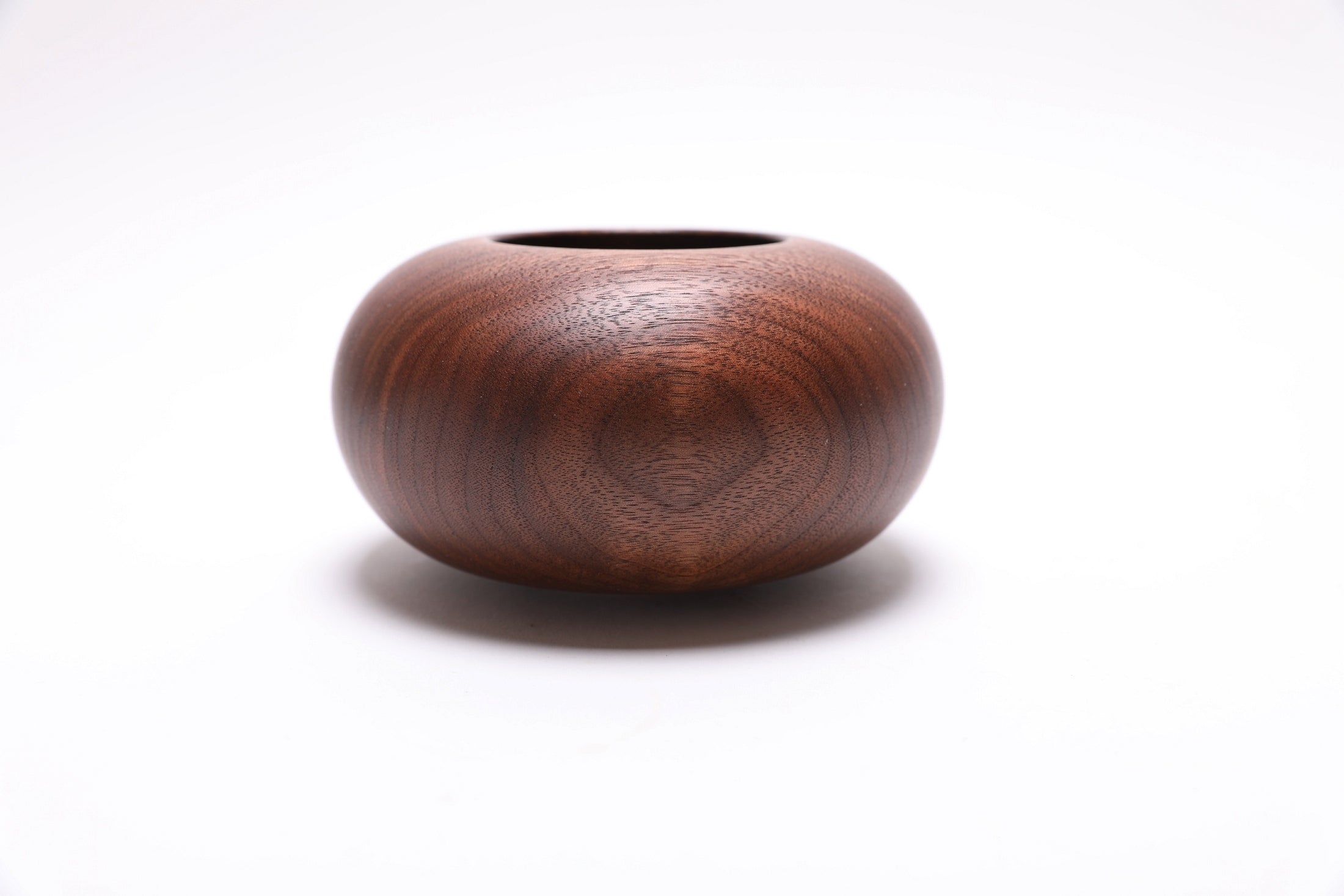 #2606 Claro Walnut Wooden Hollow Form  5 3/8" x 3"