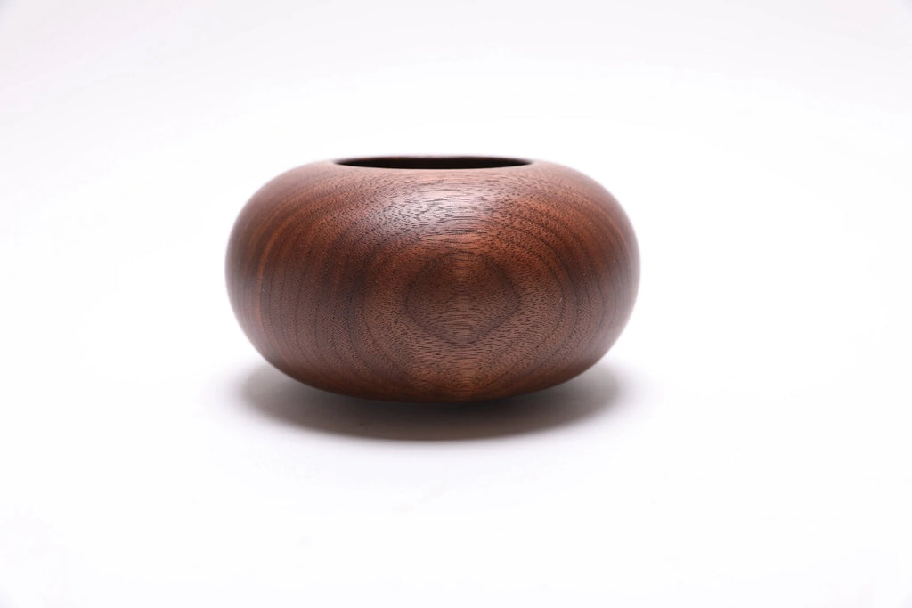 #2606 Claro Walnut Wooden Hollow Form  5 3/8" x 3"