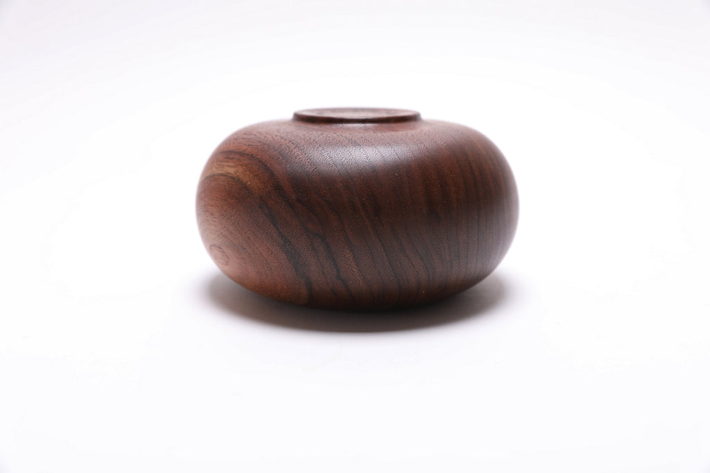 #2606 Claro Walnut Wooden Hollow Form  5 3/8" x 3"