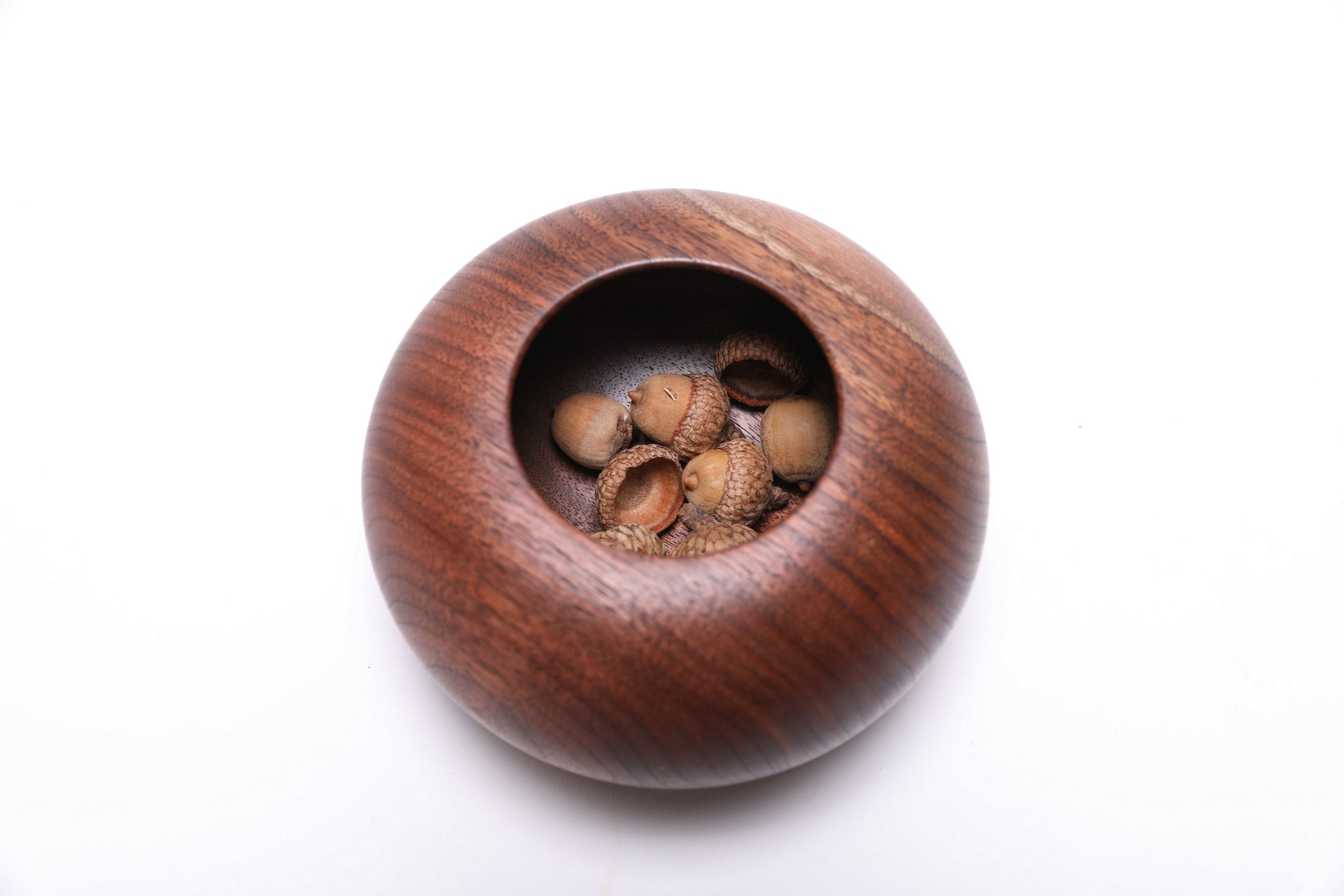 #2606 Claro Walnut Wooden Hollow Form  5 3/8" x 3"